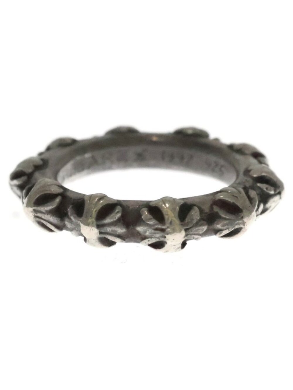 Chrome Hearts Cross Band Ring Silver - Gem